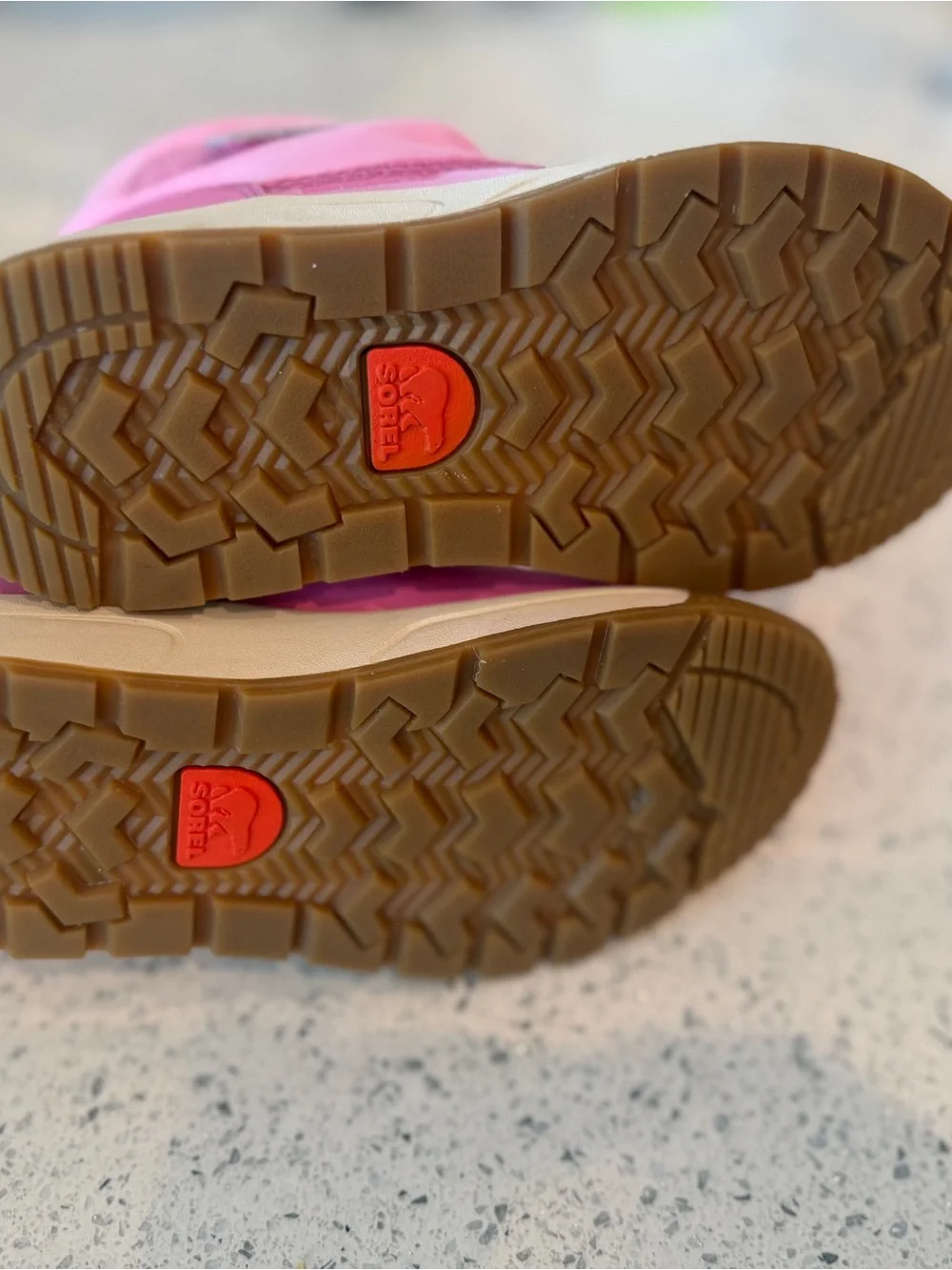 Sorel Kids Pink Insulated Hook-and-Loop Snow Boots Whitney III